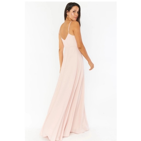 Show Me Your Mumu Faith Cowl Maxi Dress Dusty Blush Crisp Size XS NWT Bridesmaid - Picture 3 of 6